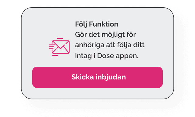 Välj medicin och scrolla till Följ-funktionen.