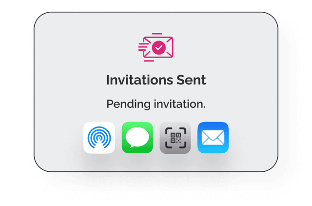 Send an invitation to the people who wish to follow the intake.