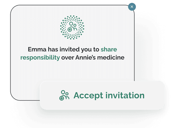 Send an invitation to the person you want to share responsibility with, e.g. your partner.